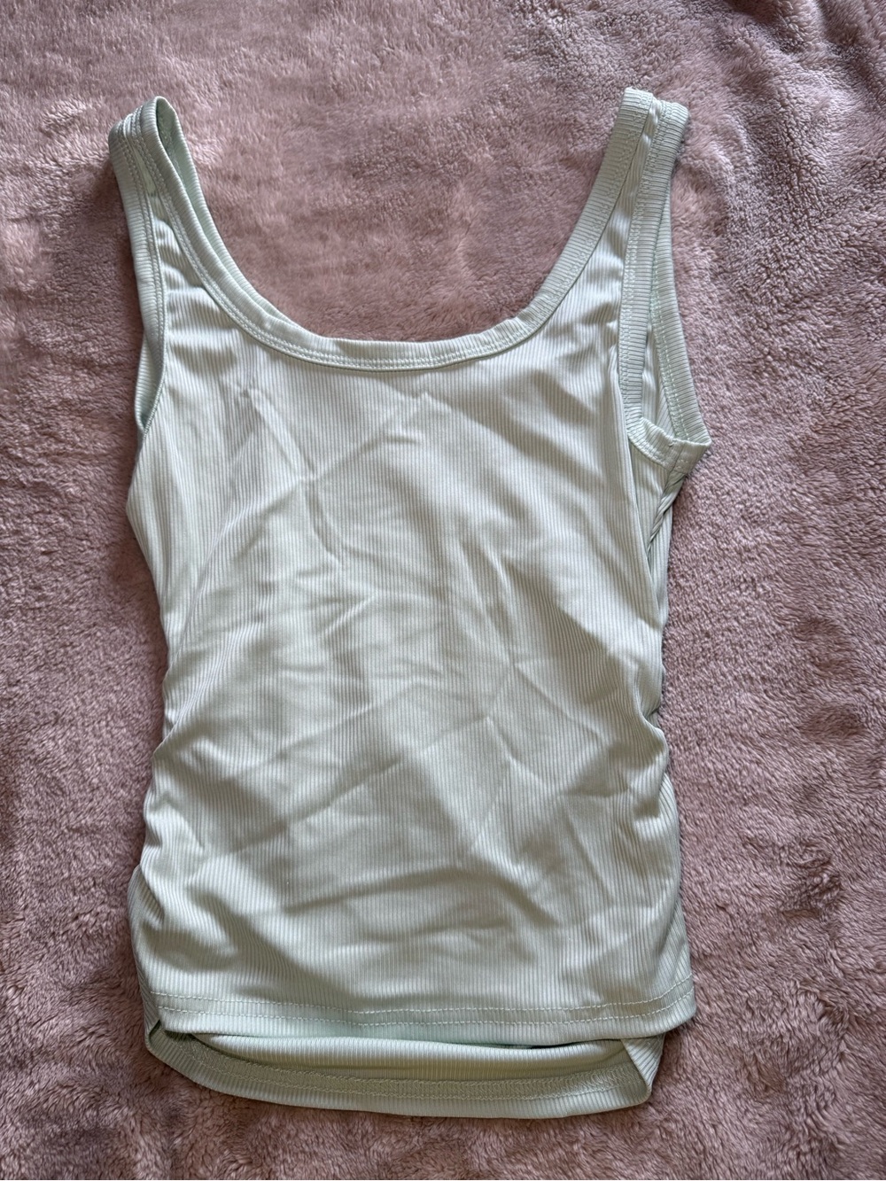 SHEIN Light Sage Ribbed Tank Top
